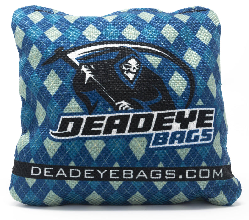 Pro Cornhole Bags - Argyle Blue Pattern