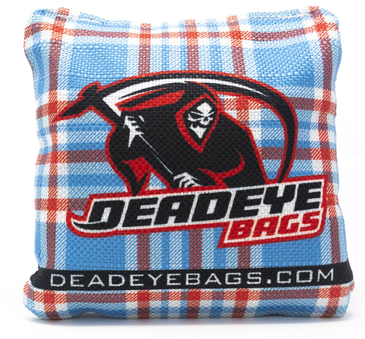 Pro Cornhole Bags - Argyle Blue Plaid