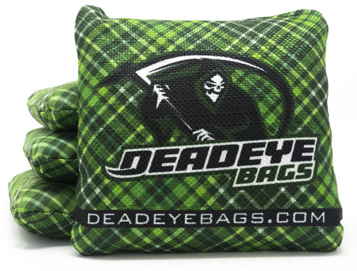 Pro Cornhole Bags - Argyle Green Plaid