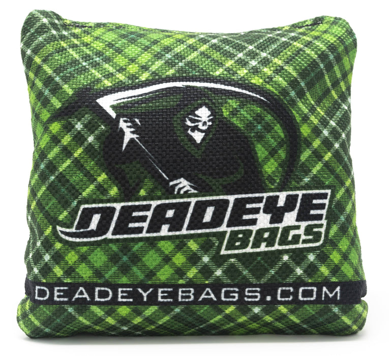 Pro Cornhole Bags - Argyle Green Plaid