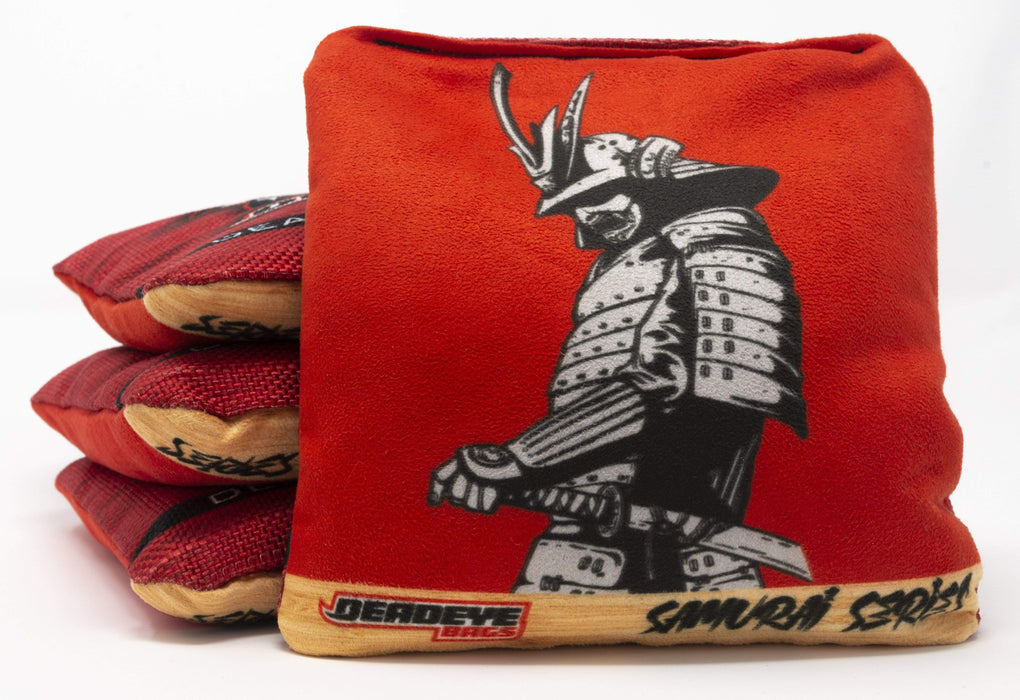 Pro Cornhole Bags - Armored Samurai - Red