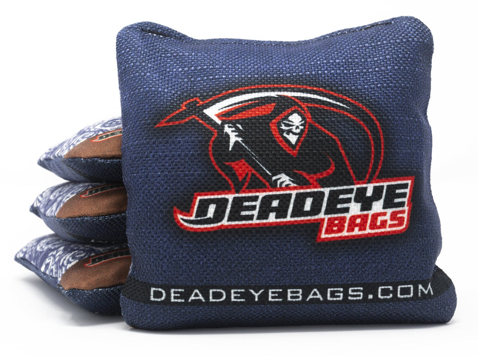 Pro Cornhole Bags - Detailed Skulls - Blue