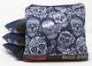 Pro Cornhole Bags - Detailed Skulls - Blue