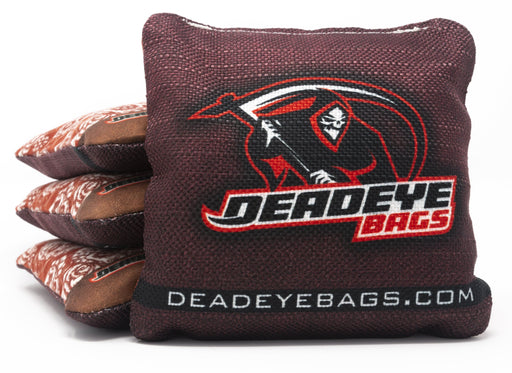 Pro Cornhole Bags - Detailed Skulls - Red