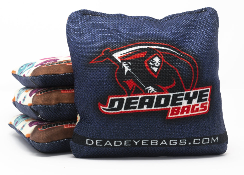 Pro Cornhole Bags - Decorative Skulls - Ivory