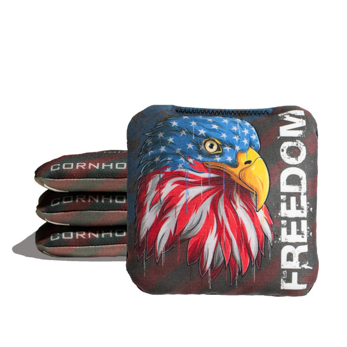 Cornhole Bags Black World Series of Cornhole 6-IN Professional Cornhole Bag Rapter - American Eagle Drip