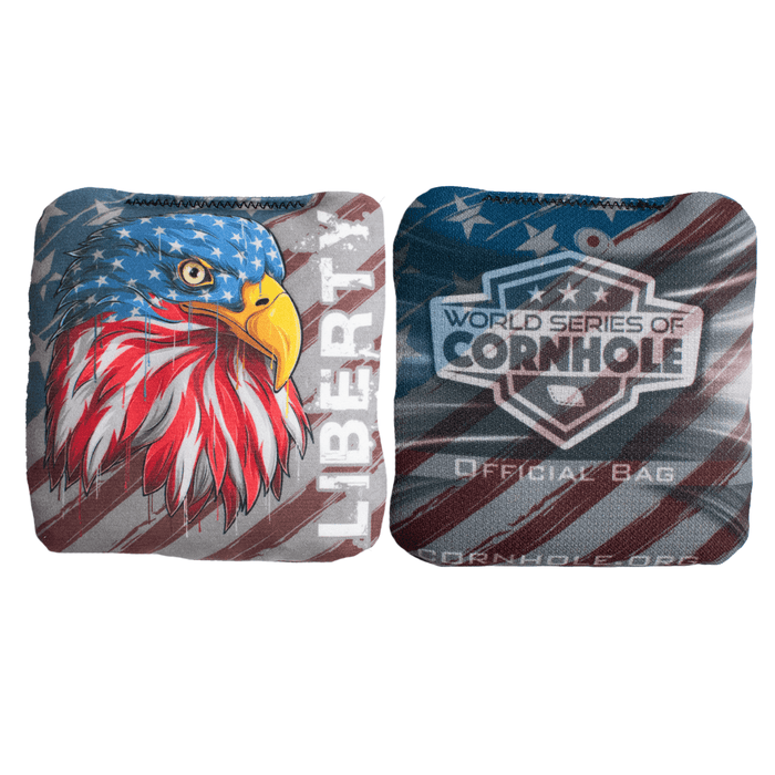 Cornhole Bags World Series of Cornhole 6-IN Professional Cornhole Bag Rapter - American Eagle Drip