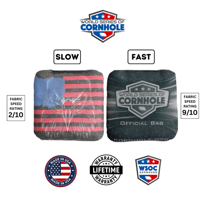 Cornhole Bags World Series of Cornhole 6-IN Professional Cornhole Bag Rapter - Eagle Shadow