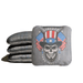 Cornhole Bags Grey World Series of Cornhole 6-IN Professional Cornhole Bag Rapter - Land that I Love Skull