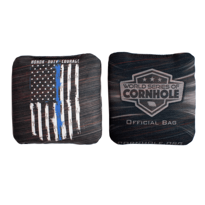 Cornhole Bags World Series of Cornhole Official 6-IN Professional Cornhole Bag Rapter - Thin Blue Line