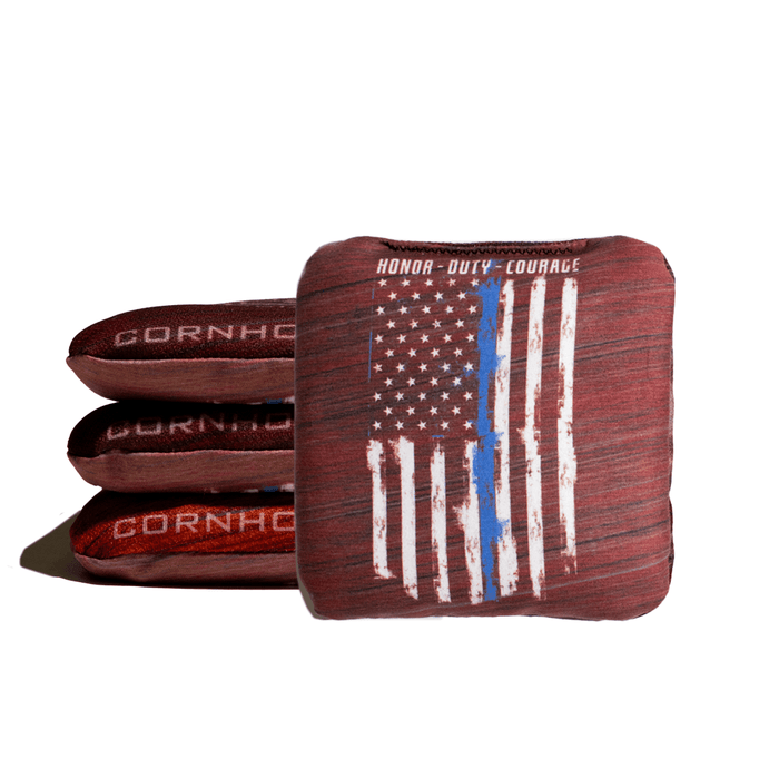 Cornhole Bags Red World Series of Cornhole Official 6-IN Professional Cornhole Bag Rapter - Thin Blue Line