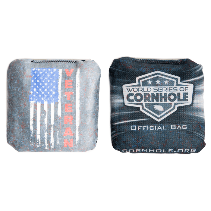 Cornhole Bags World Series of Cornhole Official 6-IN Professional Cornhole Bag Rapter - Veteran Flag