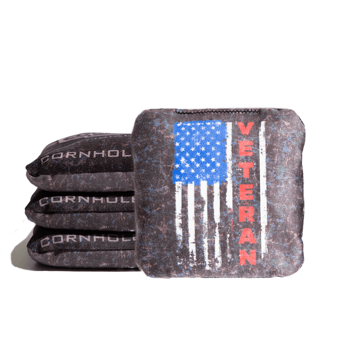 Cornhole Bags World Series of Cornhole Official 6-IN Professional Cornhole Bag Rapter - Veteran Flag