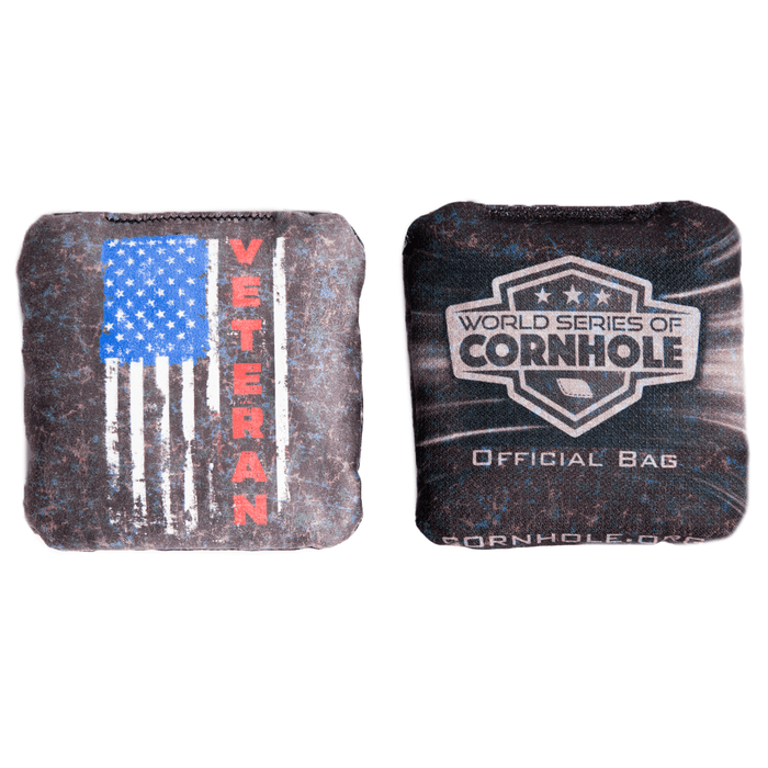 Cornhole Bags World Series of Cornhole Official 6-IN Professional Cornhole Bag Rapter - Veteran Flag