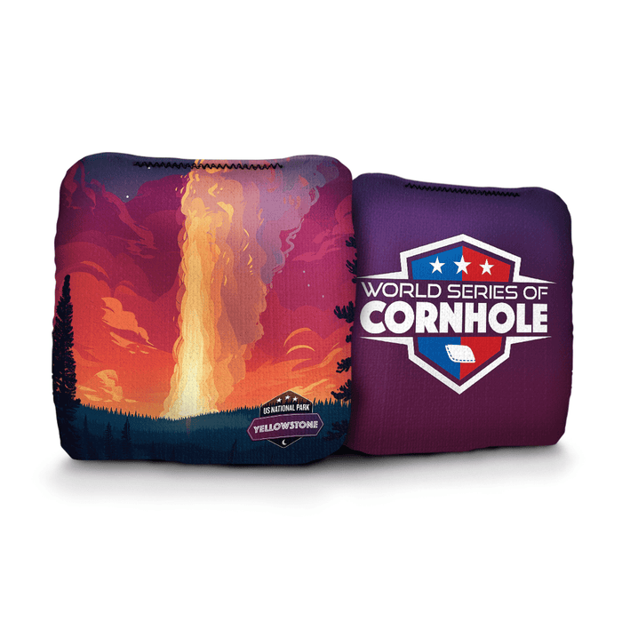 Cornhole Bags World Series of Cornhole 6-IN Professional Cornhole Bag Rapter - National Park - Yellowstone Old Faithful