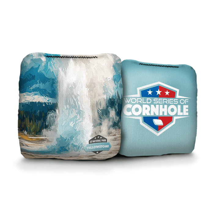 Cornhole Bags World Series of Cornhole 6-IN Professional Cornhole Bag Rapter - National Park - Yellowstone Old Faithful