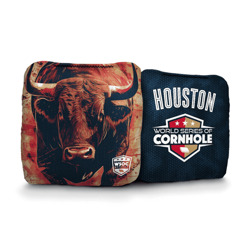 Cornhole Bags Blue World Series of Cornhole 6-IN Professional Cornhole Bag Rapter - Houston