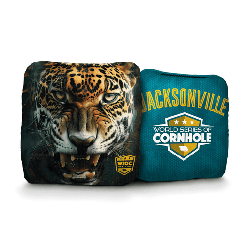 Cornhole Bags Teal World Series of Cornhole 6-IN Professional Cornhole Bag Rapter - Jacksonville