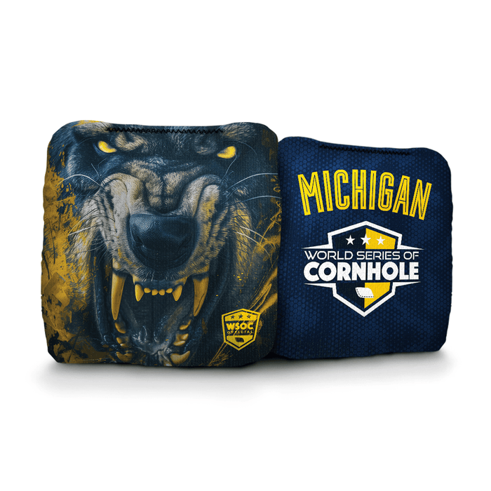 Cornhole Bags World Series of Cornhole 6-IN Professional Cornhole Bag Rapter - Michigan