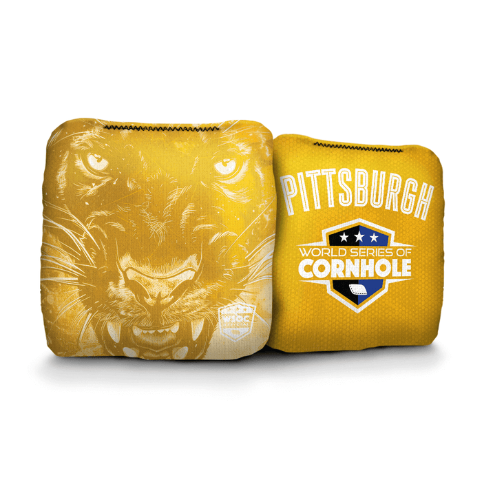 Cornhole Bags World Series of Cornhole 6-IN Professional Cornhole Bag Rapter - Pittsburgh