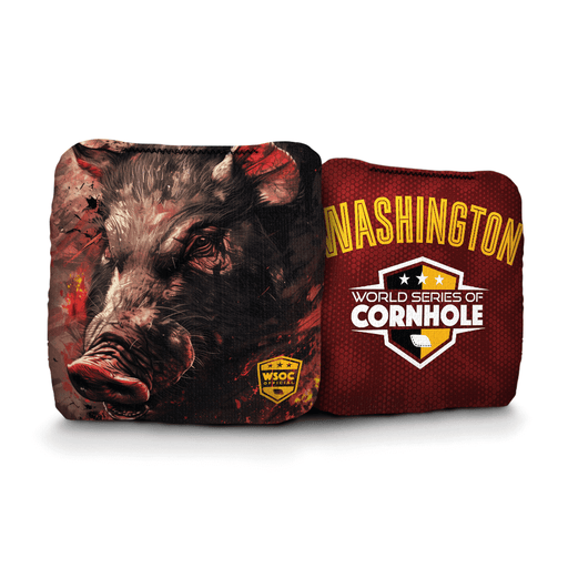 Cornhole Bags Brown World Series of Cornhole Official 6-IN Professional Cornhole Bag Rapter - Washington