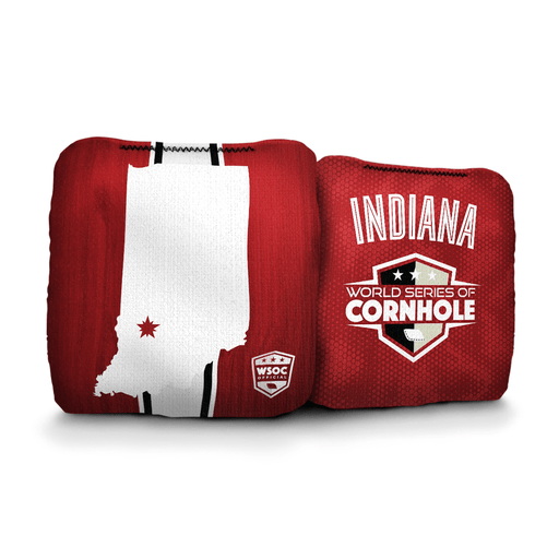 Cornhole Bags Red World Series of Cornhole 6-IN Professional Cornhole Bag Rapter - Indiana