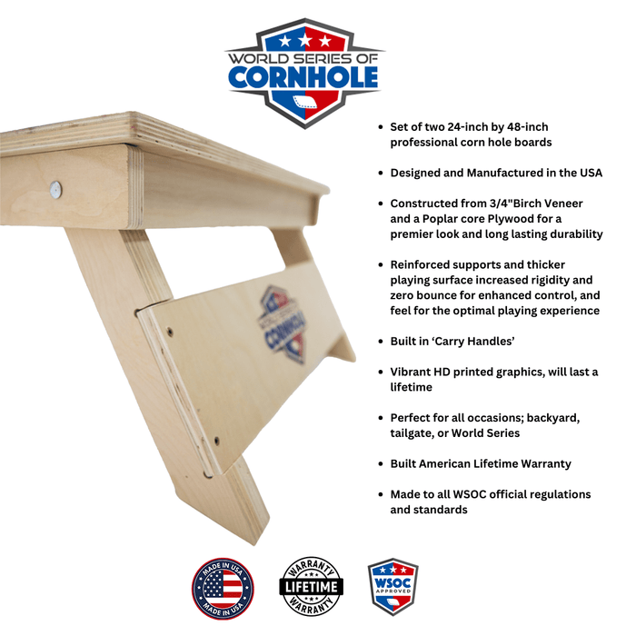 Professional 2x4 Boards - Runway World Series of Cornhole Official 2' x 4' Professional Cornhole Board Runway 2402P - National Park - Crater Lake