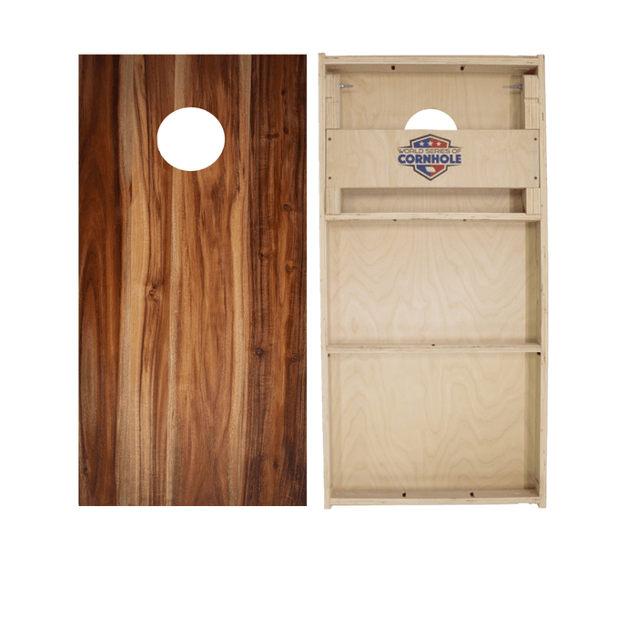 Professional 2x4 Boards - Runway Acacia World Series of Cornhole Official 2' x 4' Professional Cornhole Board Runway 2402P - Wood Finish