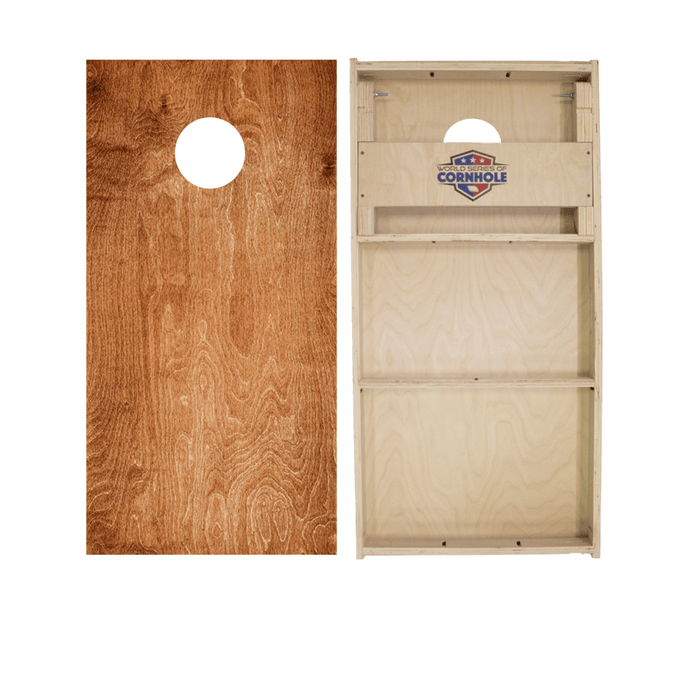 Professional 2x4 Boards - Runway Dark Wood World Series of Cornhole Official 2' x 4' Professional Cornhole Board Runway 2402P - Wood Finish