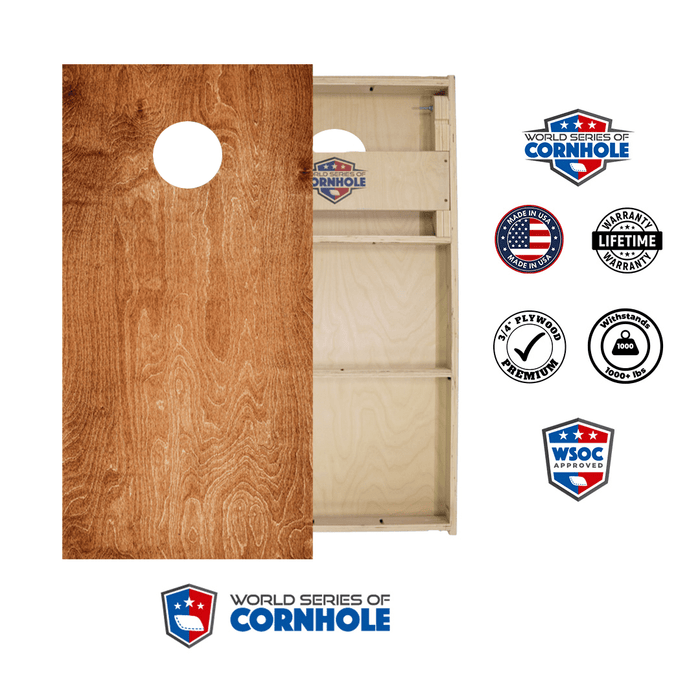 Professional 2x4 Boards - Runway World Series of Cornhole Official 2' x 4' Professional Cornhole Board Runway 2402P - Wood Finish