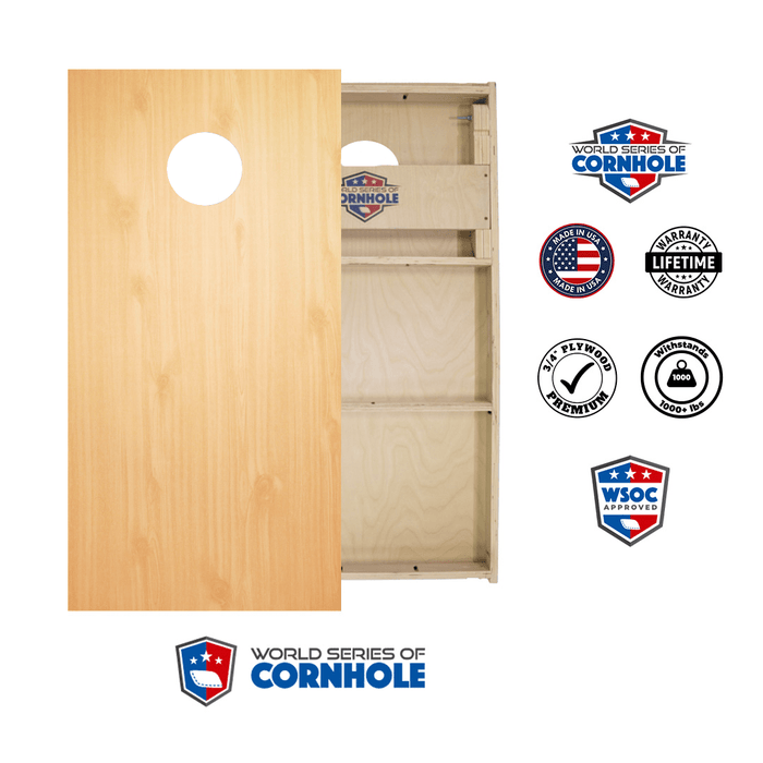 Professional 2x4 Boards - Runway World Series of Cornhole Official 2' x 4' Professional Cornhole Board Runway 2402P - Wood Finish