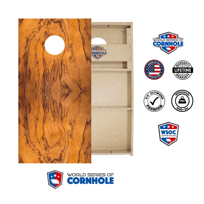 Professional 2x4 Boards - Runway World Series of Cornhole Official 2' x 4' Professional Cornhole Board Runway 2402P - Wood Finish