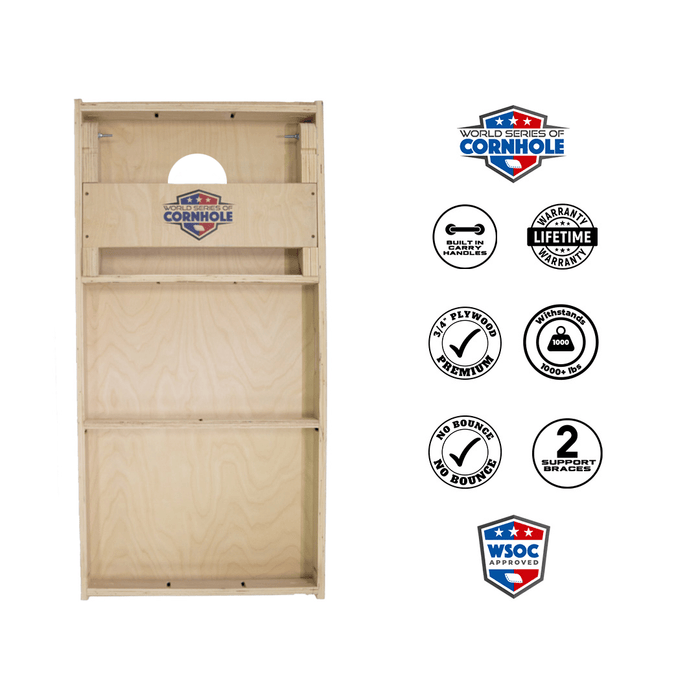 Professional 2x4 Boards - Runway World Series of Cornhole Official 2' x 4' Professional Cornhole Board Runway 2402P - Coastal Wood Plank