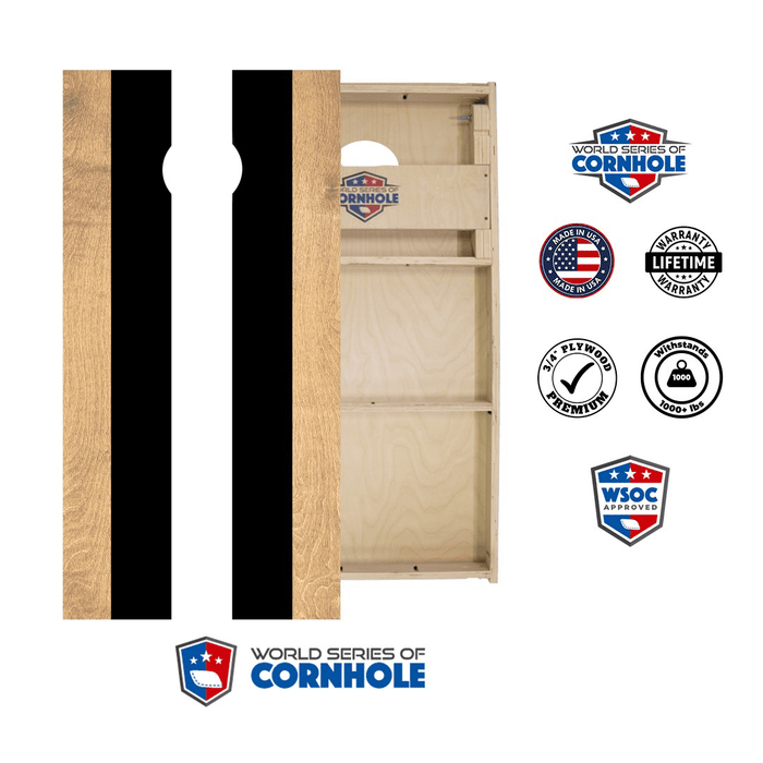 Professional 2x4 Boards - Runway World Series of Cornhole Official 2' x 4' Professional Cornhole Board Runway 2402P - Classic Stripes