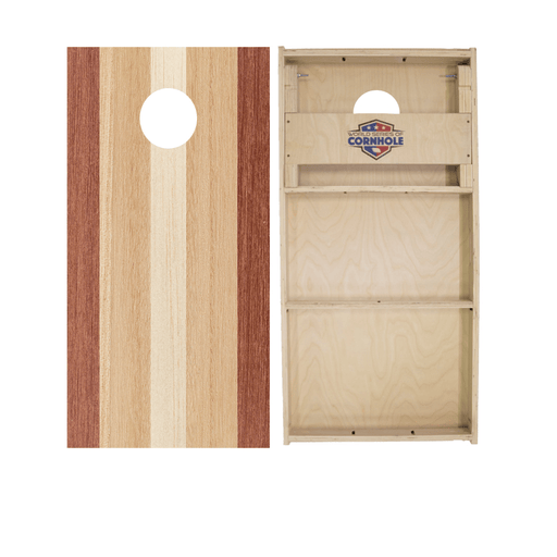 Professional 2x4 Boards - Runway World Series of Cornhole Official 2' x 4' Professional Cornhole Board Runway 2402P - Classic Striped Woody