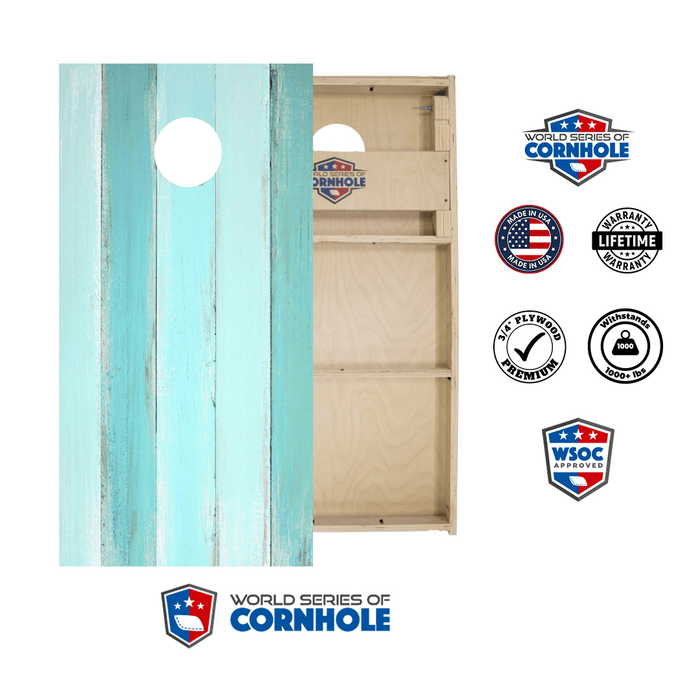 Professional 2x4 Boards - Runway World Series of Cornhole Official 2' x 4' Professional Cornhole Board Runway 2402P - Coastal Wood Plank