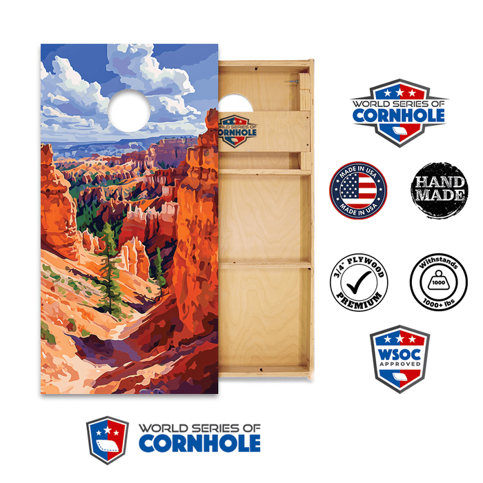 Professional 2x4 Boards - Runway World Series of Cornhole Official 2' x 4' Professional Cornhole Board Runway 2402P - National Park -  Bryce Canyon