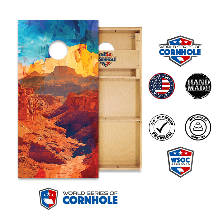 Professional 2x4 Boards - Runway World Series of Cornhole Official 2' x 4' Professional Cornhole Board Runway 2402P - National Park - Capitol Reef