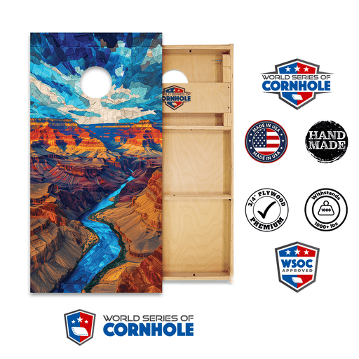 Professional 2x4 Boards - Runway World Series of Cornhole Official 2' x 4' Professional Cornhole Board Runway 2402P - National Park - Grand Canyon