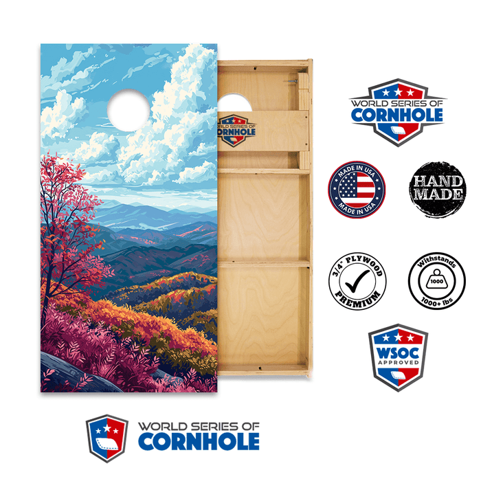 Professional 2x4 Boards - Runway World Series of Cornhole Official 2' x 4' Professional Cornhole Board Runway 2402P - National Park - Shenandoah