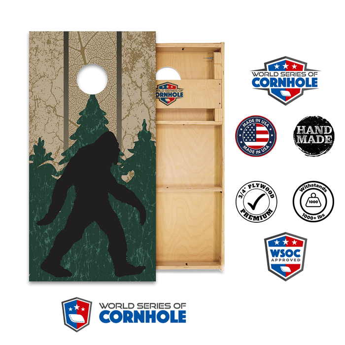 Professional 2x4 Boards - Runway World Series of Cornhole Official 2' x 4' Professional Cornhole Board Runway 2402P - Wilderness Sasquatch