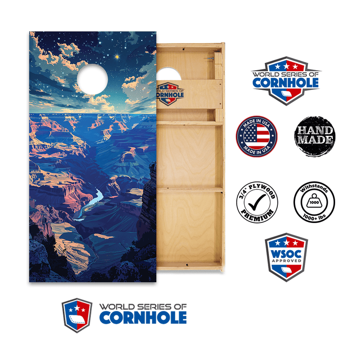 Professional 2x4 Boards - Runway World Series of Cornhole Official 2' x 4' Professional Cornhole Board Runway 2402P - National Park - Grand Canyon