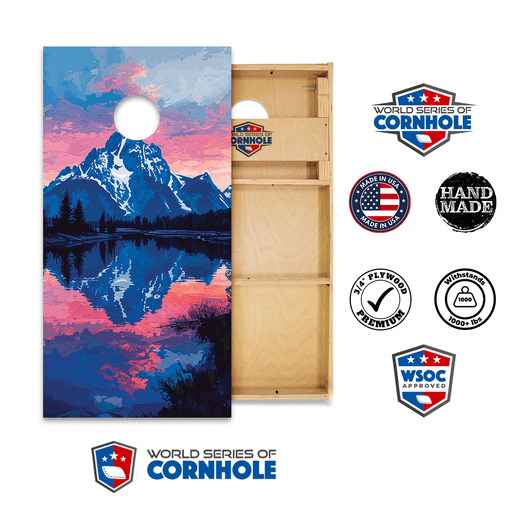 Professional 2x4 Boards - Runway World Series of Cornhole Official 2' x 4' Professional Cornhole Board Runway 2402P - National Park - Grand Teton