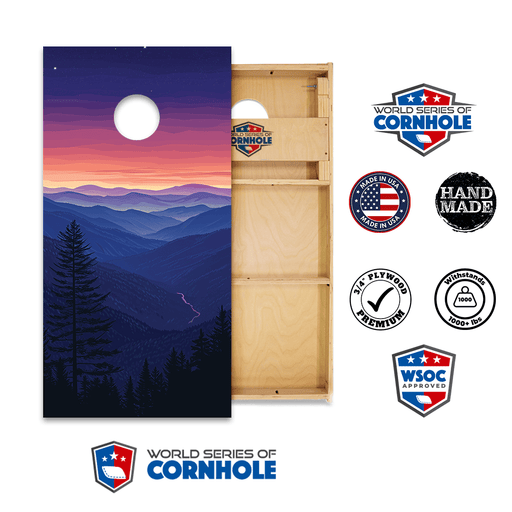 Professional 2x4 Boards - Runway World Series of Cornhole Official 2' x 4' Professional Cornhole Board Runway 2402P - National Park -  The Great Smokey Mountains