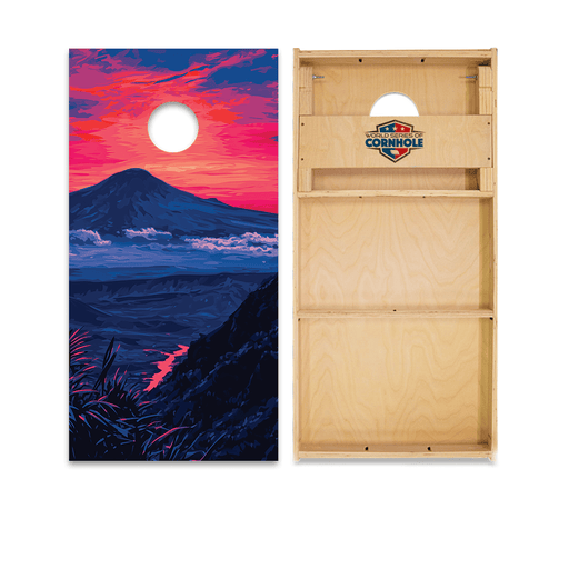 Professional 2x4 Boards - Runway Night World Series of Cornhole Official 2' x 4' Professional Cornhole Board Runway 2402P - National Park - Hawaii Volcanoes