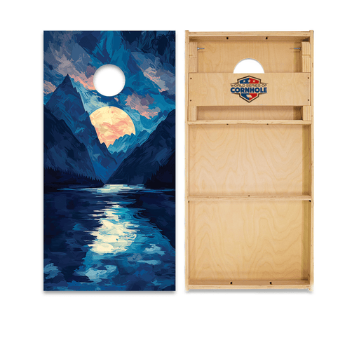 Professional 2x4 Boards - Runway Night World Series of Cornhole Official 2' x 4' Professional Cornhole Board Runway 2402P - National Park - Kenai Fjords