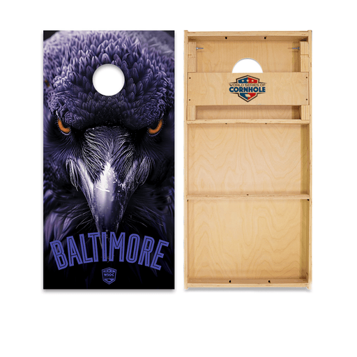 Professional 2x4 Boards - Runway World Series of Cornhole Official 2' x 4' Professional Cornhole Board Runway 2402P - Baltimore Ravens