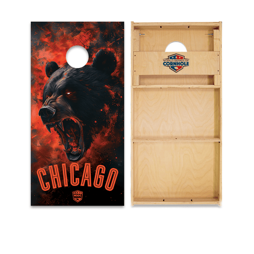 Professional 2x4 Boards - Runway World Series of Cornhole Official 2' x 4' Professional Cornhole Board Runway 2402P - Chicago Bears