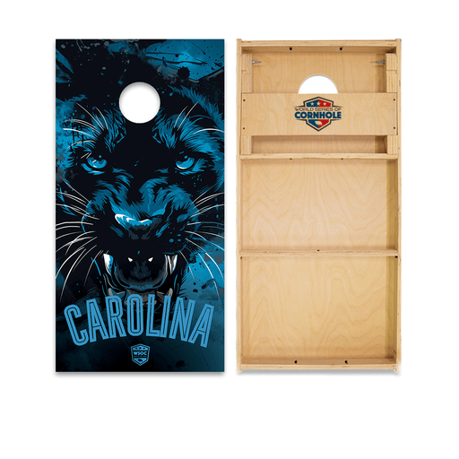 Professional 2x4 Boards - Runway World Series of Cornhole Official 2' x 4' Professional Cornhole Board Runway 2402P - Carolina Panthers