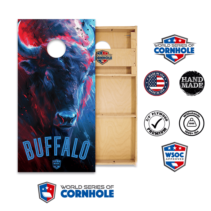 Professional 2x4 Boards - Runway World Series of Cornhole Official 2' x 4' Professional Cornhole Board Runway 2402P - Buffalo Bills